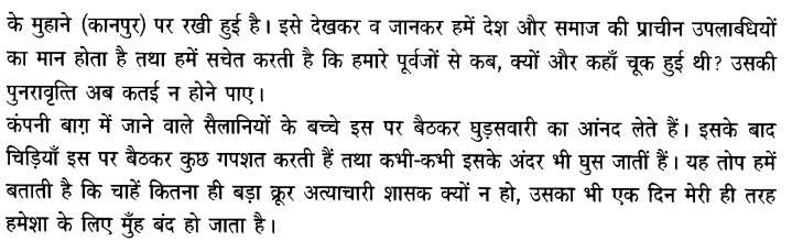 Chapter Wise Important Questions CBSE Class 10 Hindi B - तोप 15b