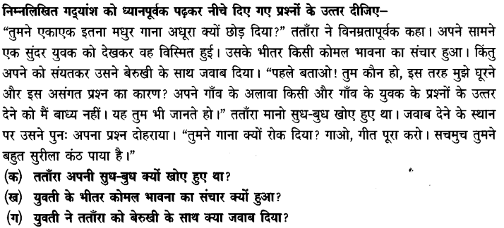 Chapter Wise Important Questions CBSE Class 10 Hindi B - तताँरा-वामीरो कथा 19