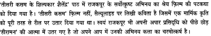 Chapter Wise Important Questions CBSE Class 10 Hindi B - तीसरी कसम के शिल्पकार शैलेंद्र 6a