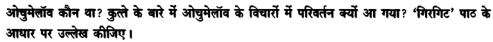 Chapter Wise Important Questions CBSE Class 10 Hindi B - गिरगिट 22