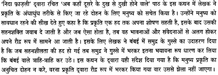 Chapter Wise Important Questions CBSE Class 10 Hindi B - अब कहाँ दूसरे के दुख से दुखी होने वाले 21a