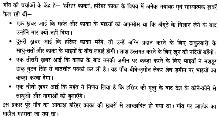 Chapter Wise Important Questions CBSE Class 10 Hindi B - हरिहर काका 34a