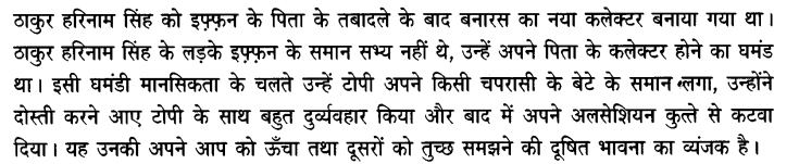 Chapter Wise Important Questions CBSE Class 10 Hindi B - टोपी शुक्ला 16b