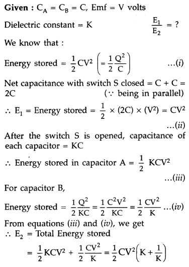Important Questions for Class 12 Physics Chapter 2 Electrostatic Potential and Capacitance Class 12 Important Questions 117